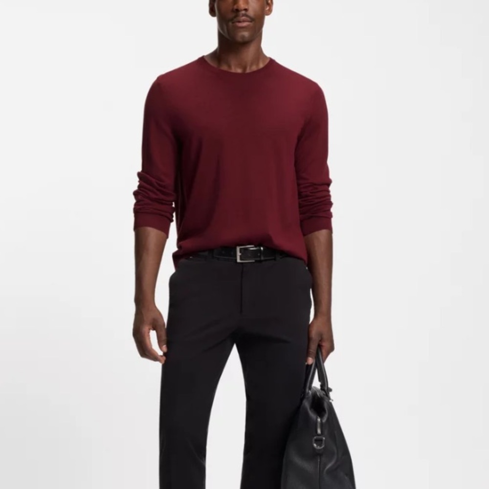 BOSS Men's Regular Fit Virgin Wool Knit Sweater